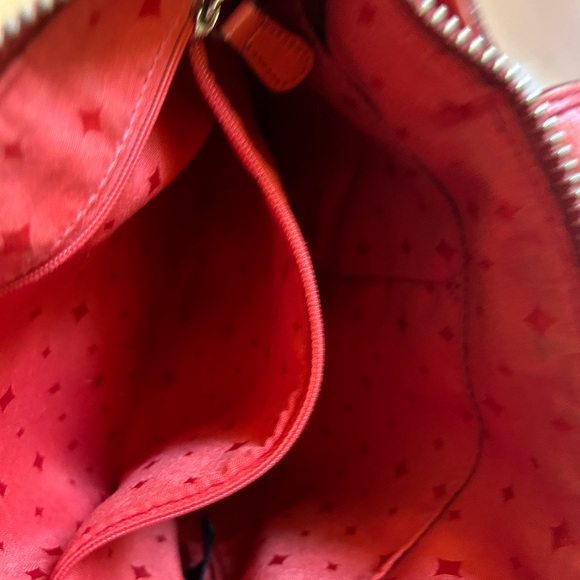 Fossil Marlow Crossbody Bag burnt out red  Leather Turnlock Purse Handbag - Picture 10 of 14